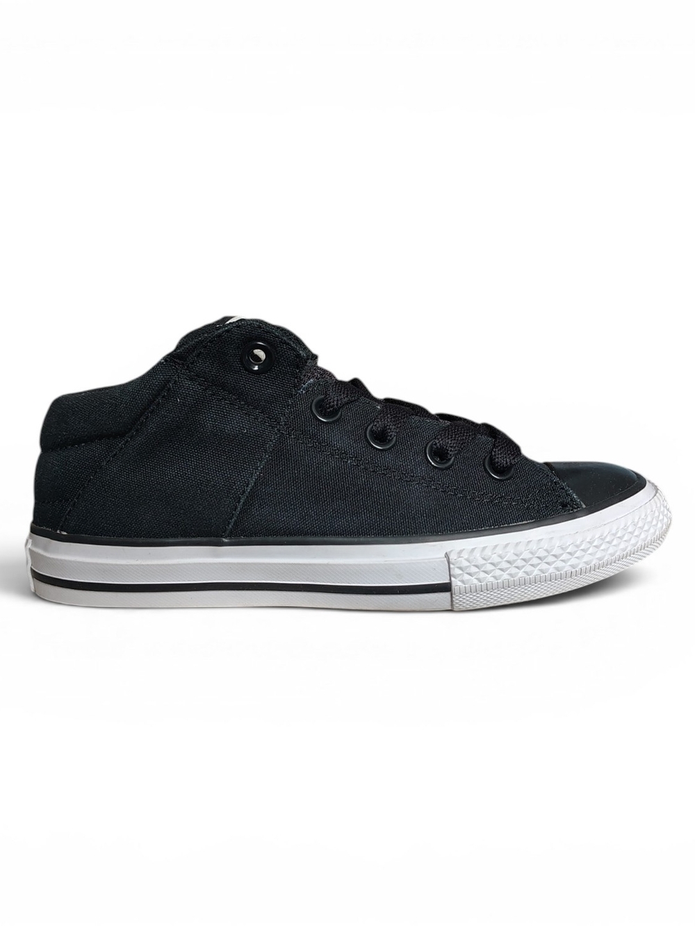 Converse Chuck Taylor Axel Mid Black White Junior Kids Casual Sneakers Size 2
